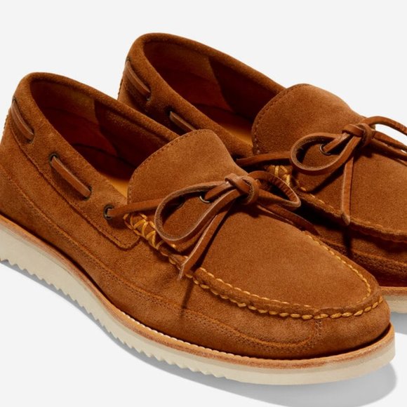 Cole Haan Mens Suede Camp Moccasin NWT - Picture 1 of 5